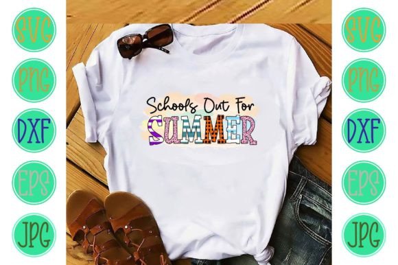 Schools out for Summer Illustration Designs de T-shirts Par Sublimation_Bundle