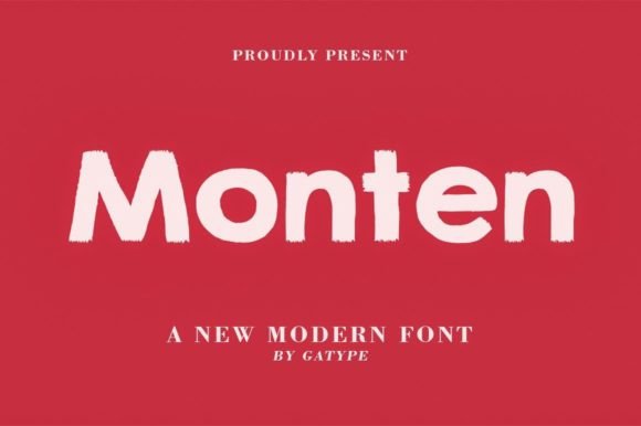 Monten Script & Handwritten Font By gatype