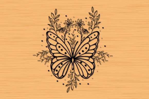 Mystical Butterfly Floral Svg Cut File Graphic Crafts By st