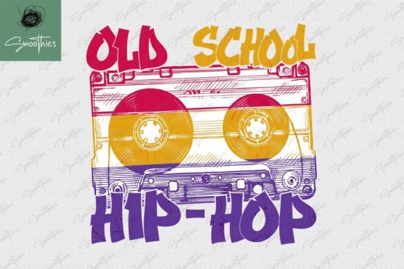 Old School Hip Hop 80s 90s Cassette PNG Graphic Crafts By Smoothies.art