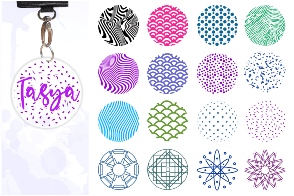 Round Keychain Patterns Svg Bundle Graphic Crafts By d2putri t shirt design