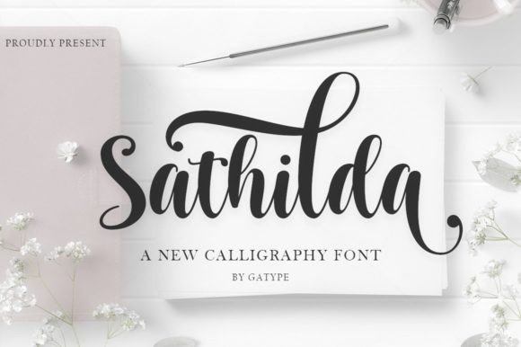 Sathilda Script & Handwritten Font By gatype