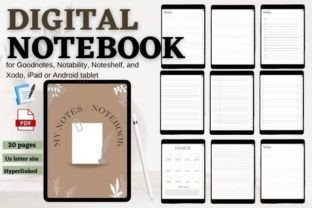 Brown Digital Notebook with Hyperlinked Gráfico Plantillas Gráficas Por mixxdigitaldesign 1