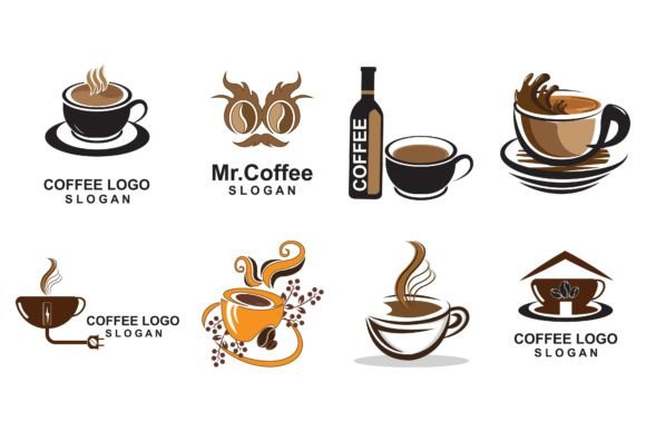 Coffee Bean Graphic Logos By AR Graphic