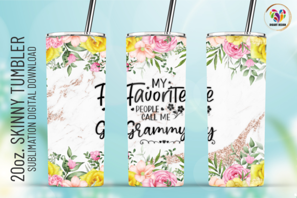 My Favorite People Call Me Grammy Wrap Graphic Print Templates By DigiArtDesign