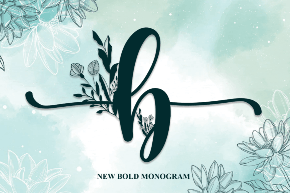 Flower Monogram Decorative Font By Monogram, S.KOM