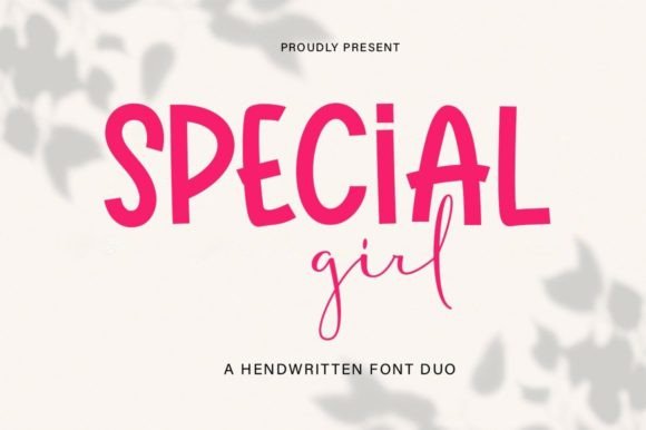 Special Girl Display Font By gatype