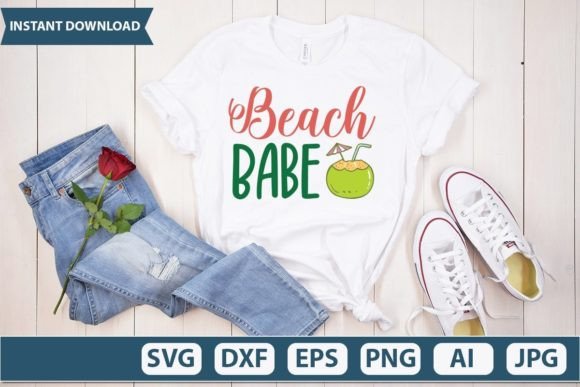 Beach Babe   Illustration Designs de T-shirts Par NF Design Park BD