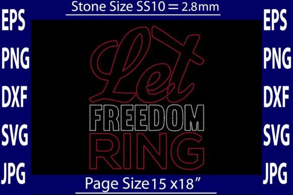 4th of July Rhinestone Design Graphic Print Templates By Top Seller