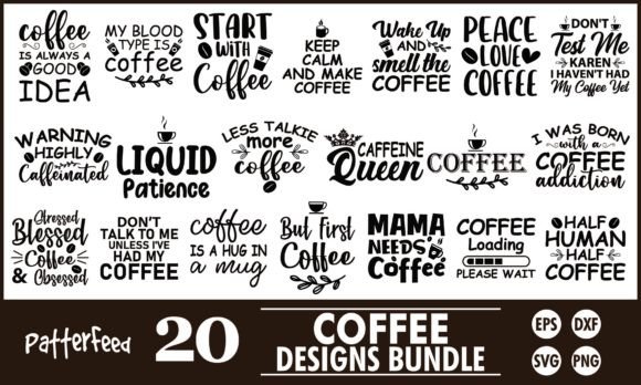 Coffee SVG Designs Bundle Graphic Crafts By PatternFeed