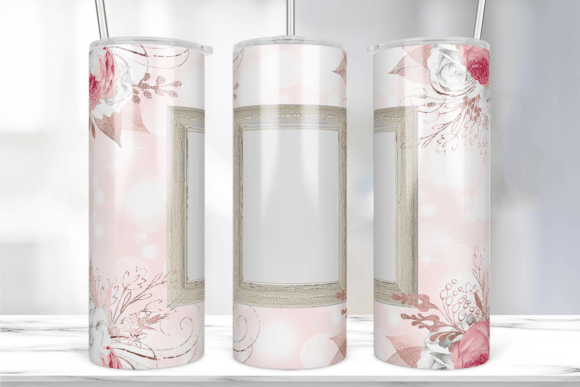 Pink Photo Tumbler Wrap Sublimation Graphic Print Templates By Marshall Designs
