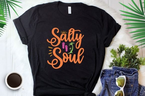 Salty Soul Illustration Designs de T-shirts Par Print Ready Store