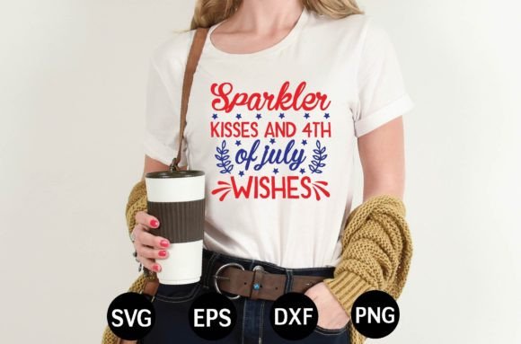 Sparkler Kisses and 4th of July Wishes Grafika Projekty Koszulek Przez Designstore99