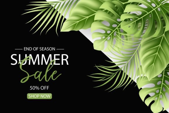Summer Sale Tropical Banner Template Grafik Grafik-Vorlagen Von CLton Studio Graphic