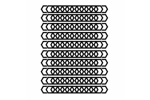 Cubic Sword Batik Ornamental Line Art Gráfico Patrones de Papel Por SARIVART