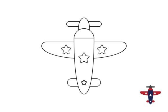 Coloring Independence Day Plane Graphic Coloring Pages & Books Kids By custodestudio