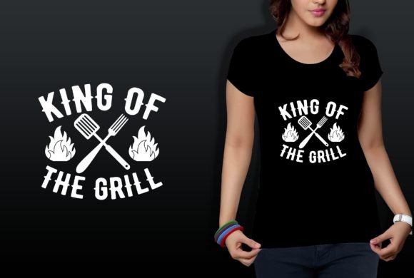 King of the Grill Graphic T-shirt Designs By Vintage Designs