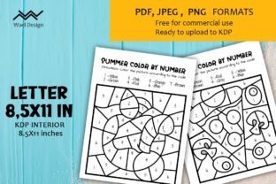 Summer Coloring by Number Sheets Graphic K By Waeldesign 3