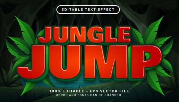 Jungle Jump 3d Text Effect Graphic Graphic Templates By Novin Prasetya