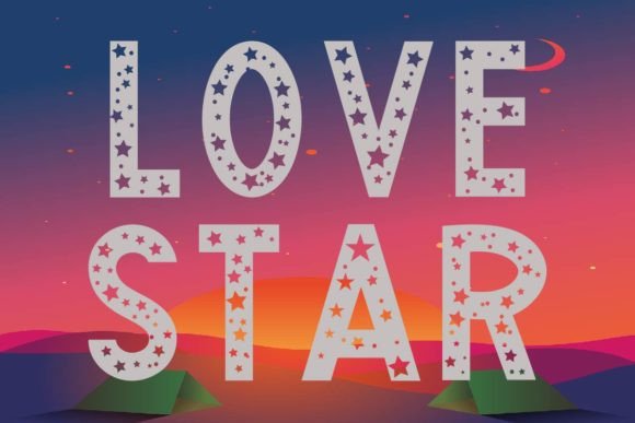 Love Stars Decorative Font By Doodle Alphabet Master