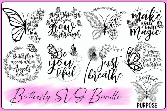 Butterfly SVG Bundle Gráfico Artesanato Por BOO.design
