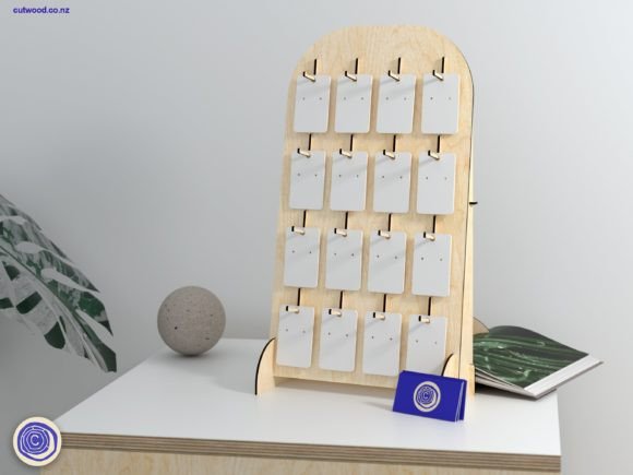 Earring Display Stand - Laser Cut Graphic 3D SVG By Cutwood