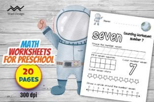 Preschool Printables Learning Numbers Illustration PreK Par Waeldesign 1