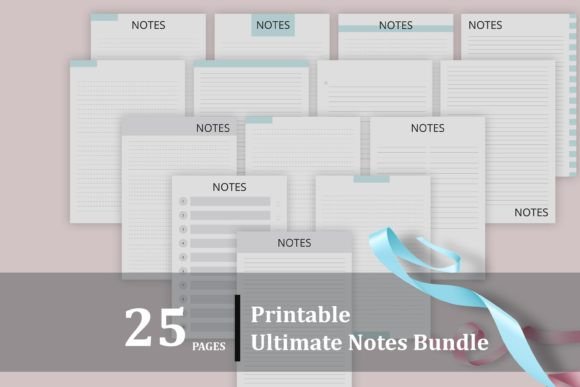 Printable Ultimate Notes Bundle Graphic KDP Interiors By Design Zone