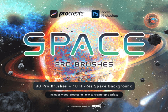 Space Pro Galaxy Brushes Graphic Brushes By jujuarts