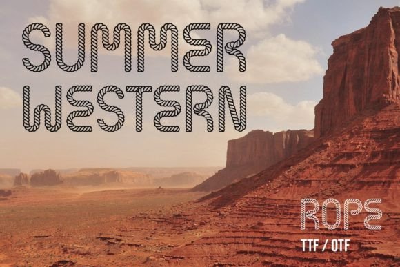 Summer Western Rope Decorative Font By Feelplus Creator