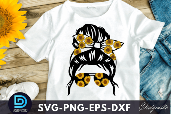 Sunflower SVG, Mom Sunflower SVG Graphic Crafts By Design's Dark