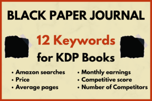 Black Paper Journal KDP Keyword Research Afbeelding KDP-Trefwoorden Door Deleya Design