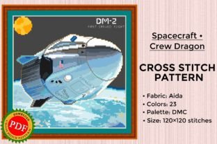 Spacecraft Cross Stitch Pattern Illustration Patrons de Points de Croix Par LarisaStitch 1