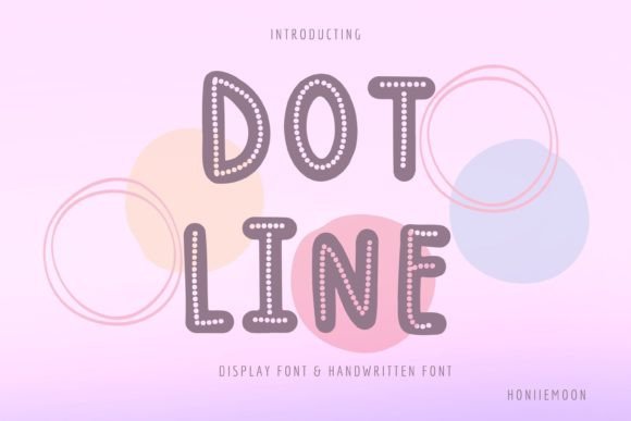 Dot Line Display Font By Honiiemoon