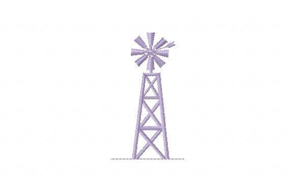 Wind Energy Huis & Woning Borduurwerkdesigns Door Embroidery Files