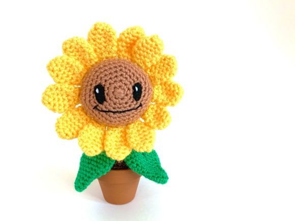 Mini Happy Sunflower Crochet Pattern Grafik Häkelmuster Von ink.and.stitches.designs