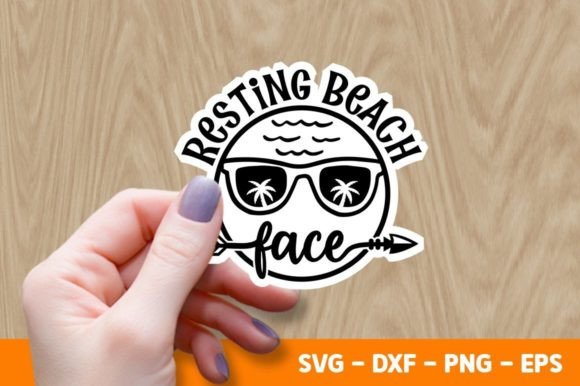 Resting Beach Face SVG Graphic Crafts By Buysvgbundles