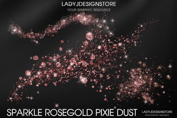 Rosegold Pixie Dust Overlays Clipart Graphic Illustrations By ladyjdesignstore