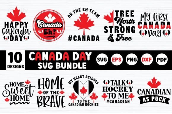 Canada Day SVG Bundle Graphic T-shirt Designs By etcify