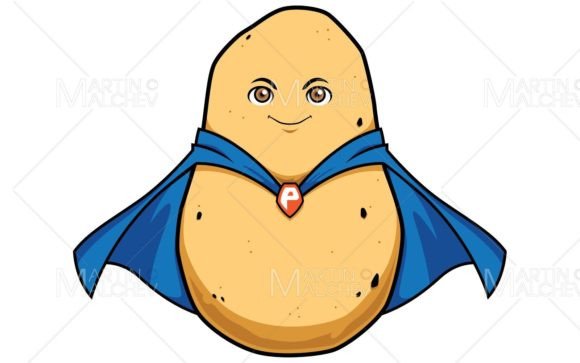 Potato Superhero Mascot Graphic Illustrations By m.k.malchev
