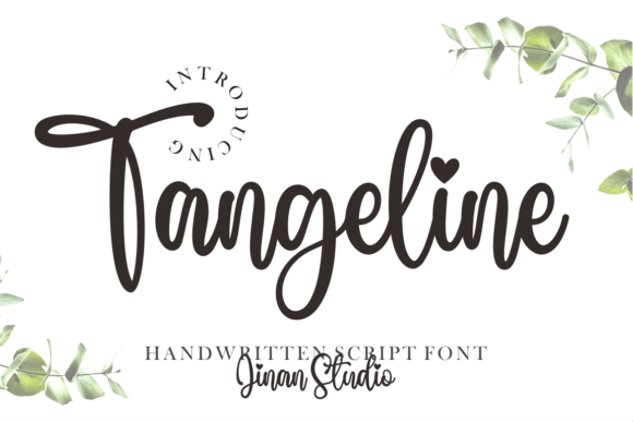 Tangeline Script Fonts Font Door jinanstd