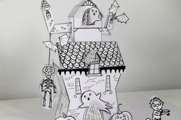 Haunted House Papercraft Manualidades Infantiles Manualidades SVG 3D Por Creative Fabrica Crafts