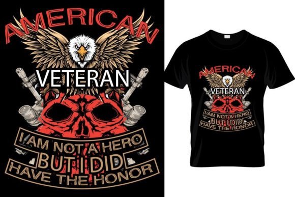 American Veteran...T-shirt Graphic Print Templates By print_ t-shirt