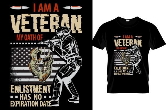 I'm Veteran My Oath of Enlistment...Tee Graphic Print Templates By print_ t-shirt