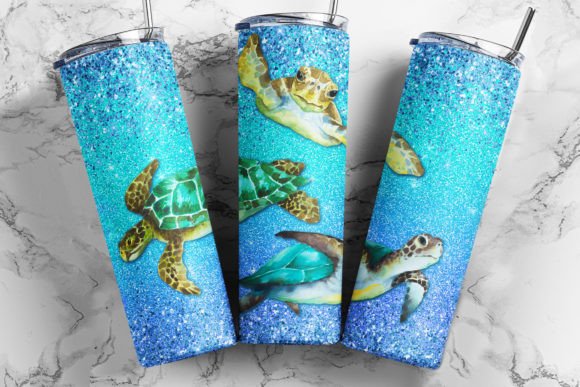 Turtles Beach Tumbler Sublimation Design Graphic Print Templates By TumblersPlanet
