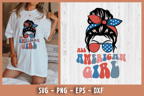 All American Girl Graphic Crafts By Matchi Studio