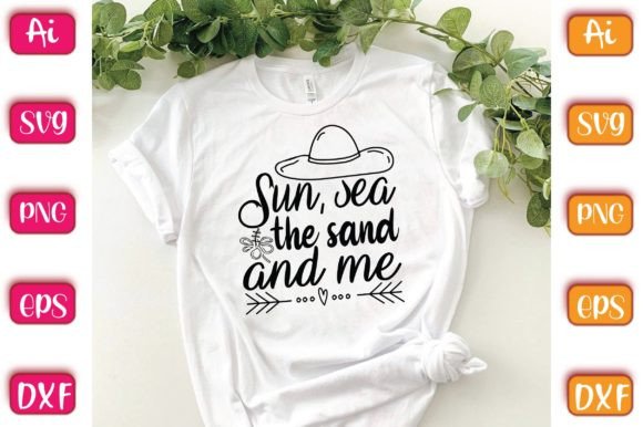 Sun, Sea, the Sand and Me Graphic T-shirt Designs By AI King