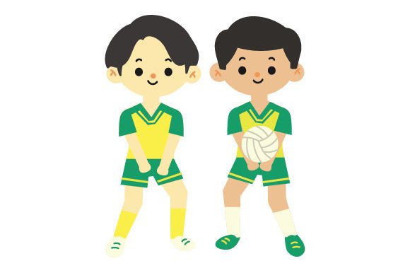 Asian Male Volleyball Team Sports Craft Cut File By Creative Fabrica Crafts