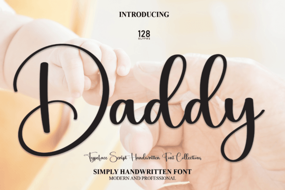 Daddy Script & Handwritten Font By andikastudio