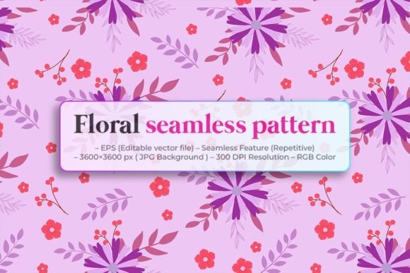 Floral Seamless Pattern Digital Paper Graphic Patterns By noicestudio